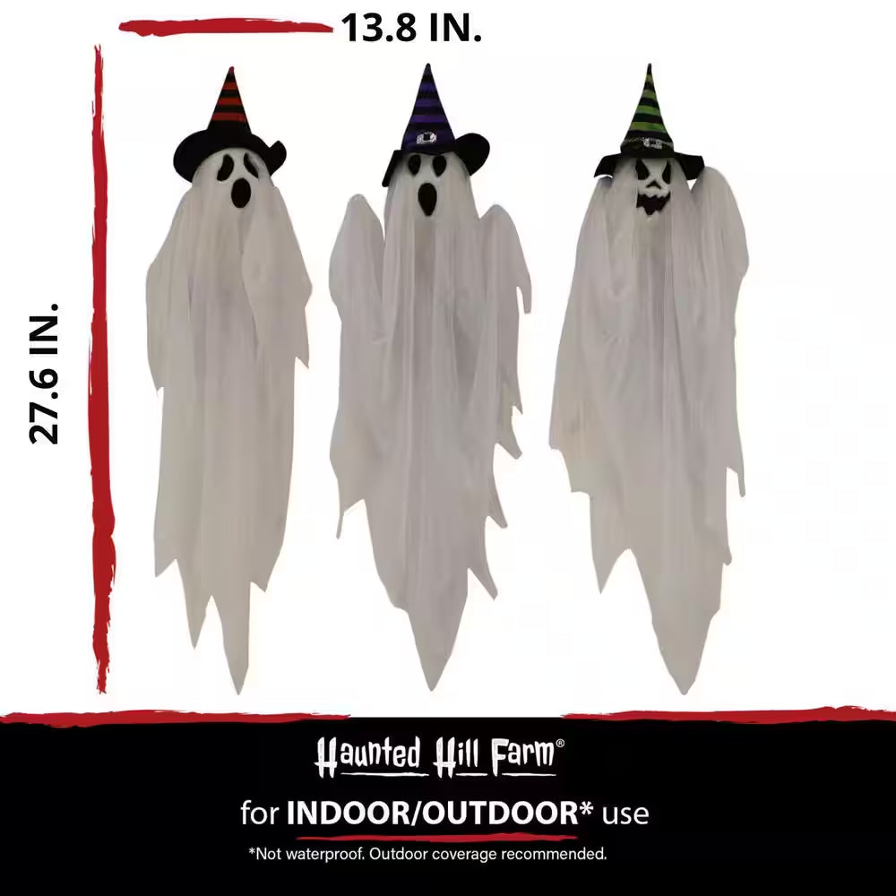 26 In. Hanging Ghosts Set of 3 Halloween Prop