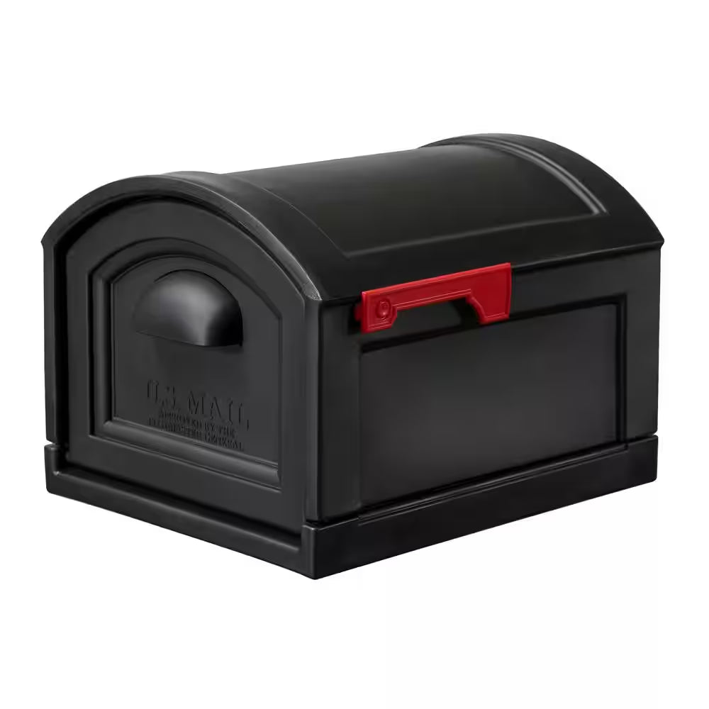Town-To-Town Extra Large T4 Sized Resin Mailbox Black Onyx