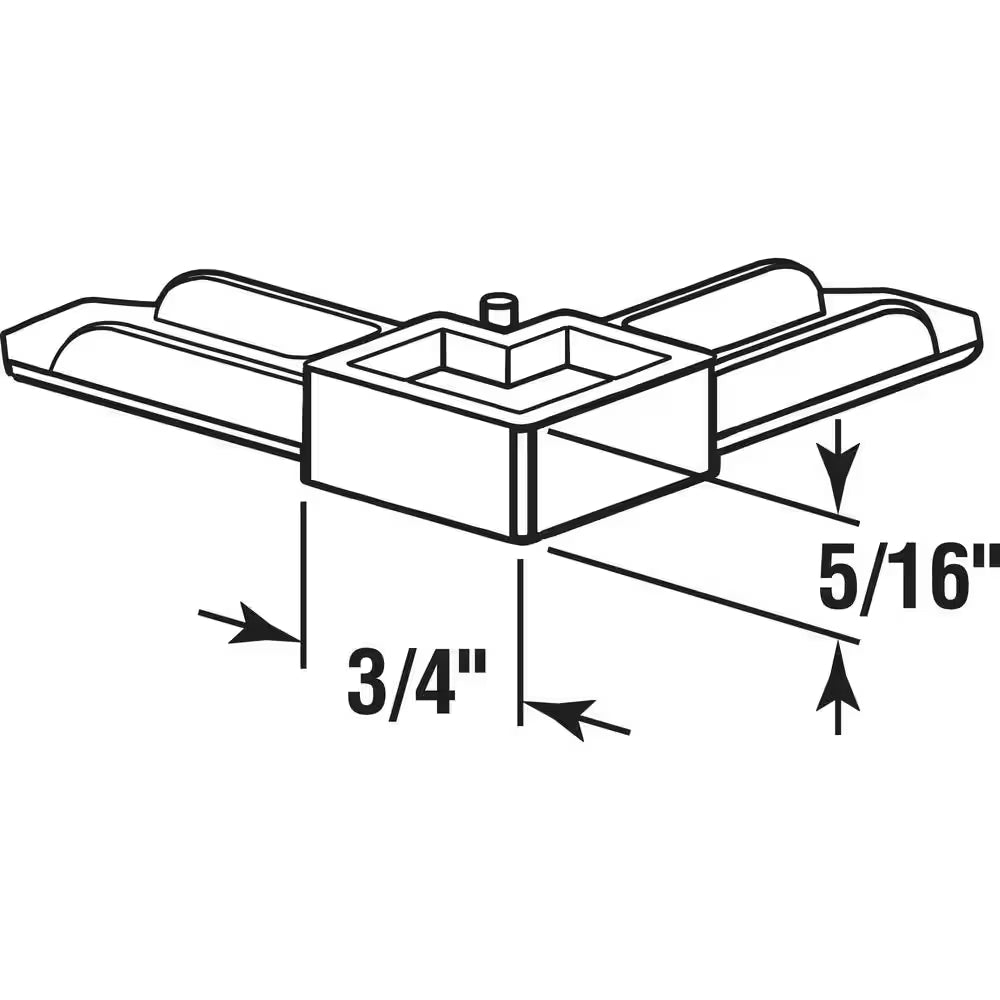 Screen Frame Corner, 5/16 In. X 3/4 In., White Plastic (50-Pack)