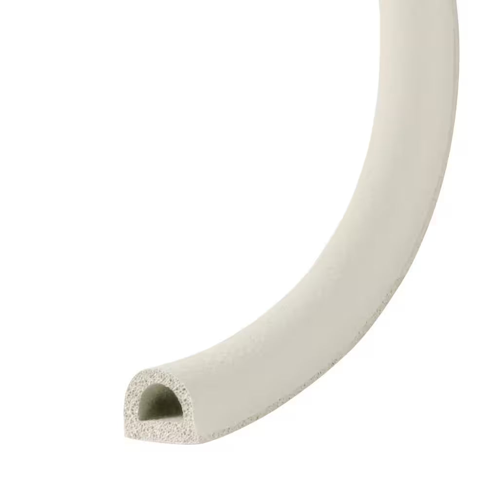 5/16 In. X 1/4 In. X 17 Ft. White D-Center EPDM Medium Gap Weatherseal Tape