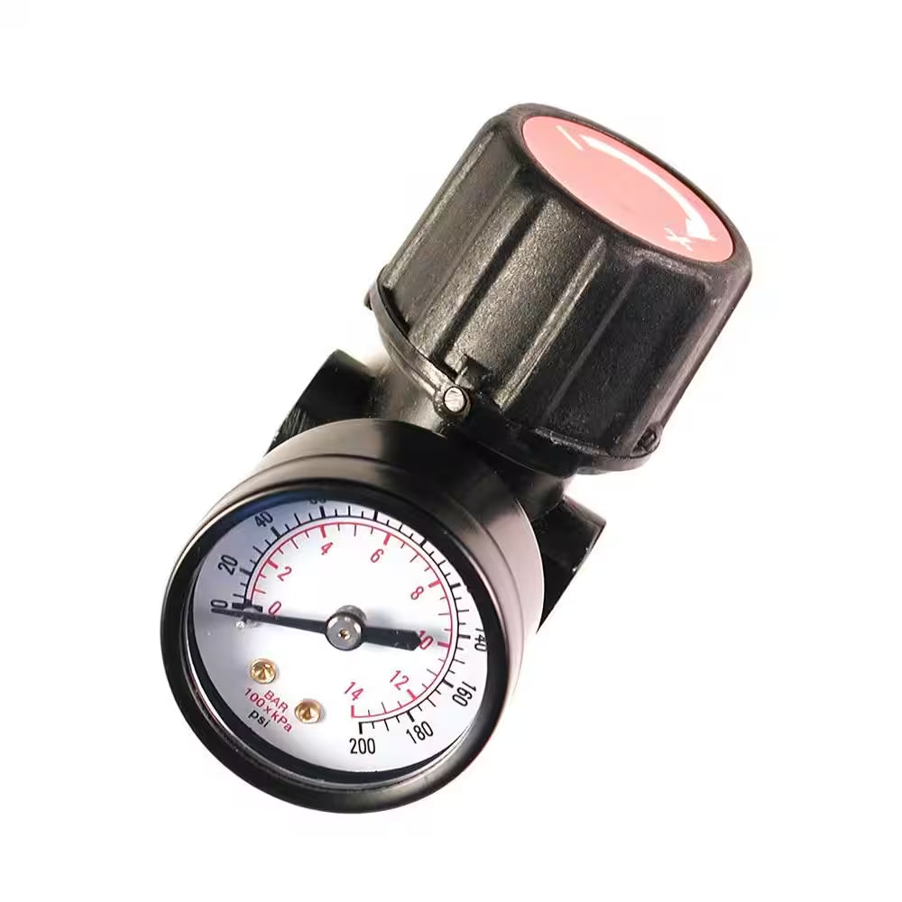 1/4 In. NPT Replacement Air Regulator with Steel-Protected Gauge