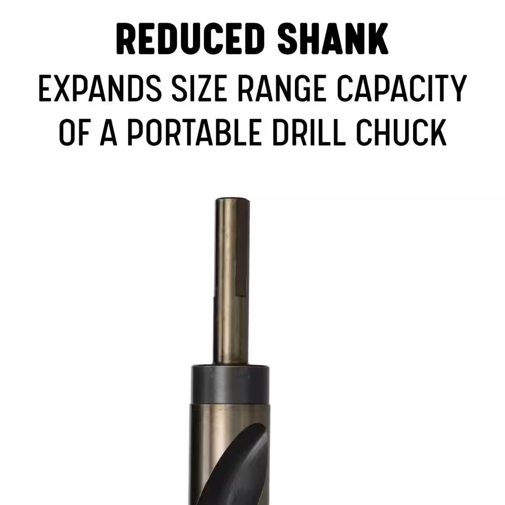 7/16 In. High Speed Steel Black and Gold Reduced Shank Twist Drill Bit with 3/8 In. Shank