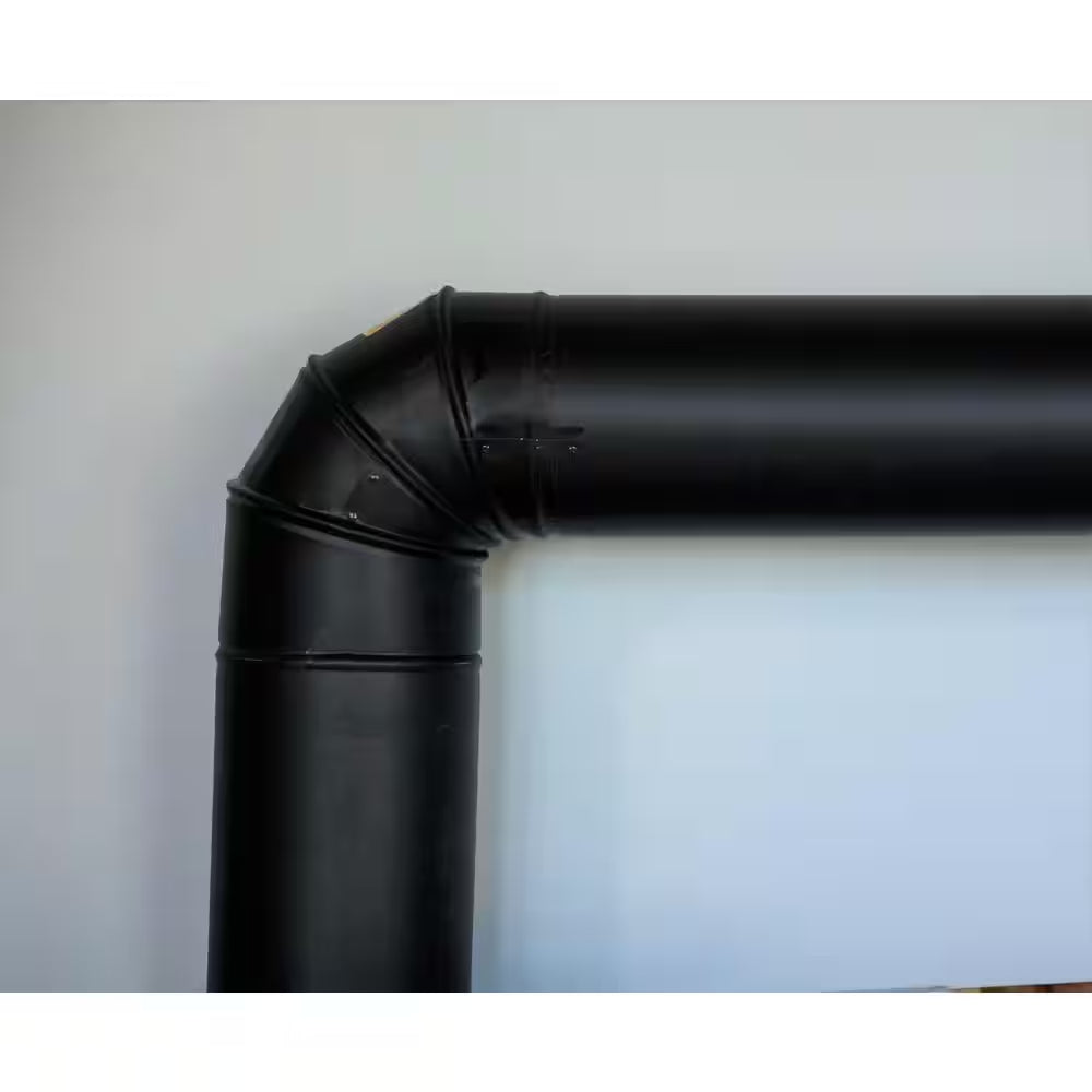6 In. X 6 In. Black Stove Pipe Elbow