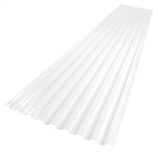 2.2 Ft. X 12 Ft. Corrugated Polycarbonate Roof Panel in White Opal