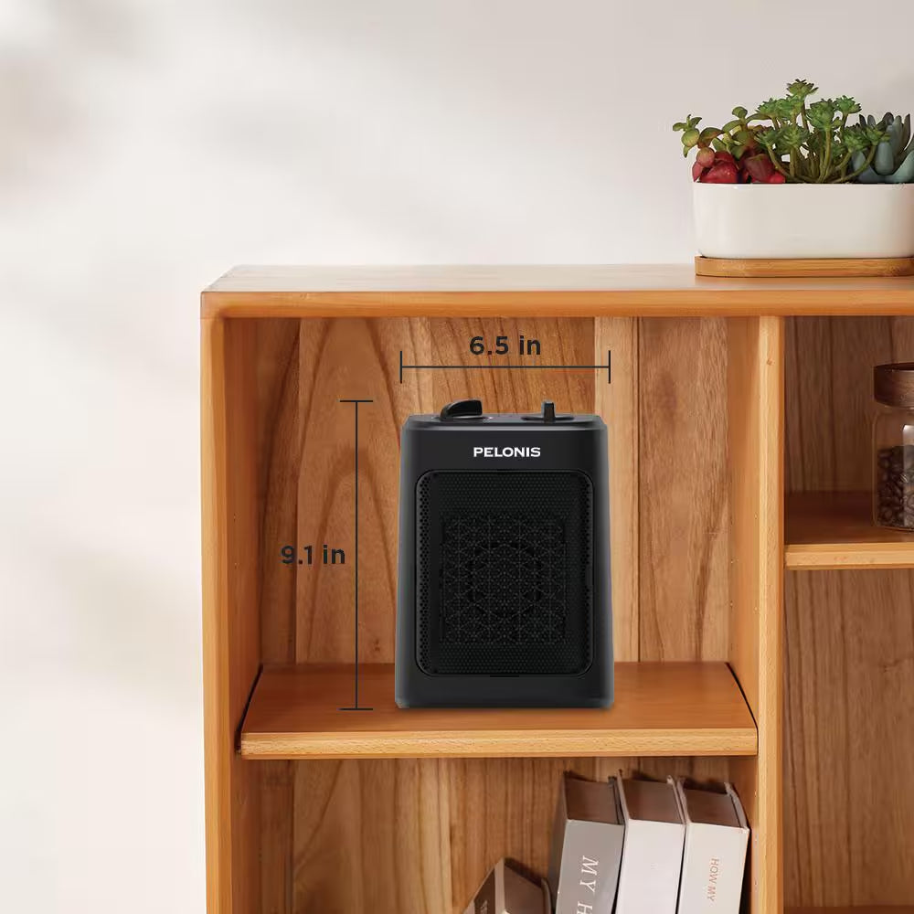 1500-Watt 9 In. Electric Personal Ceramic Space Heater with Thermostat