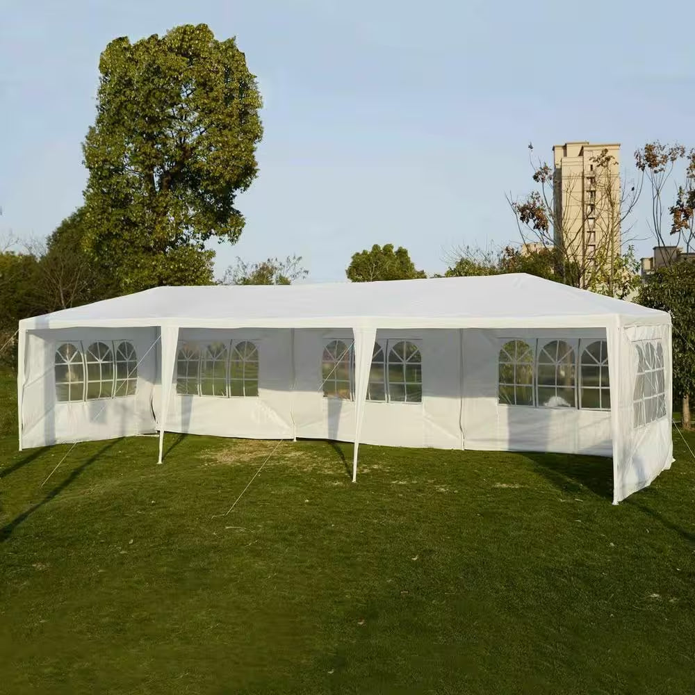 10 Ft. X 30 Ft. White Canopy Heavy-Duty Gazebo Pavilion Event Party Wedding Outdoor Patio Tent 5 Sidewall