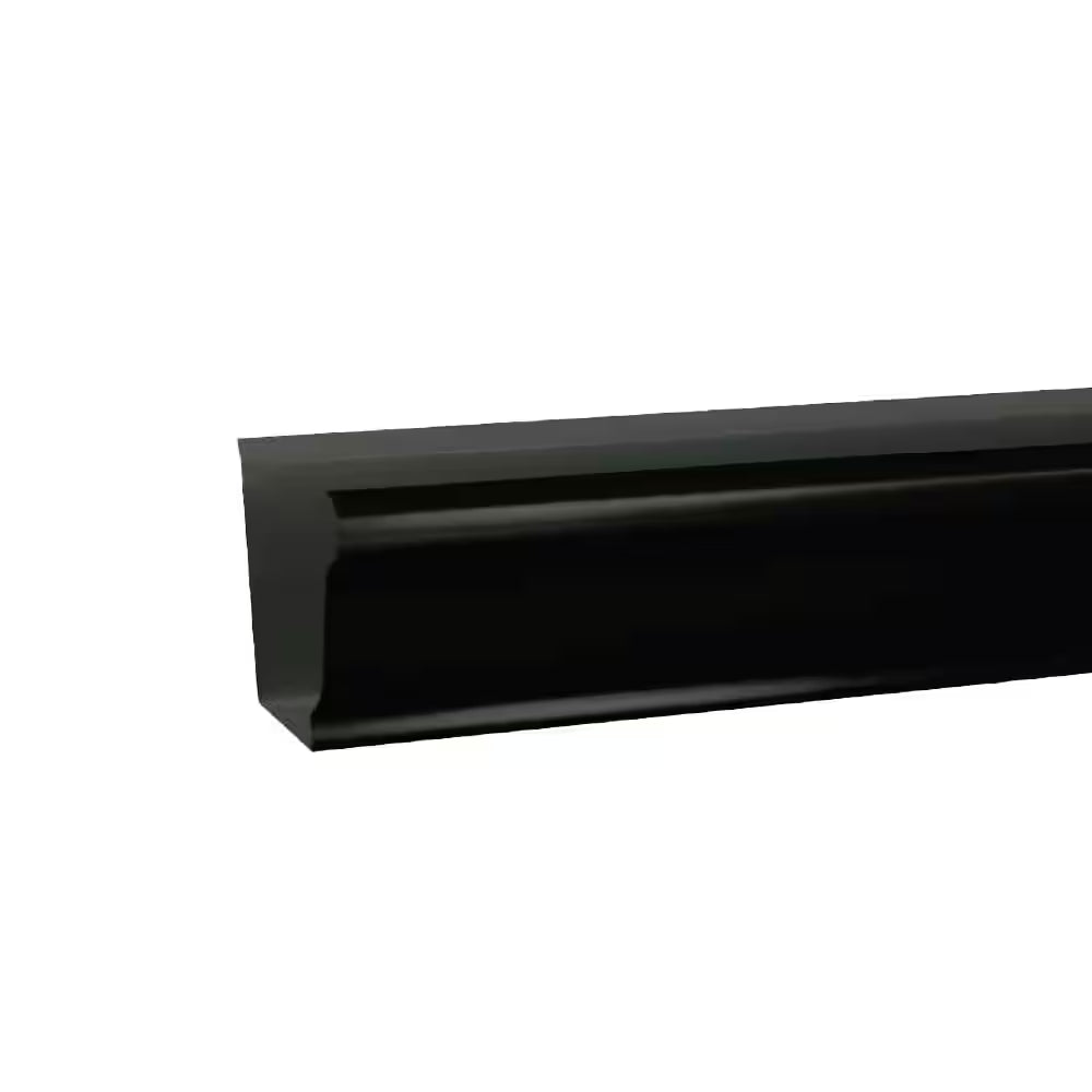 6 In. X 10 Ft. Black Aluminum K-Style Gutter