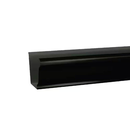6 In. X 10 Ft. Black Aluminum K-Style Gutter