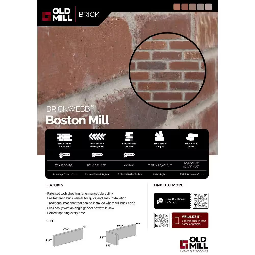Single Flats Boston Mill - 7.625 In. X 2.25 In. X .5 In. (7.3 Sq. Ft.)