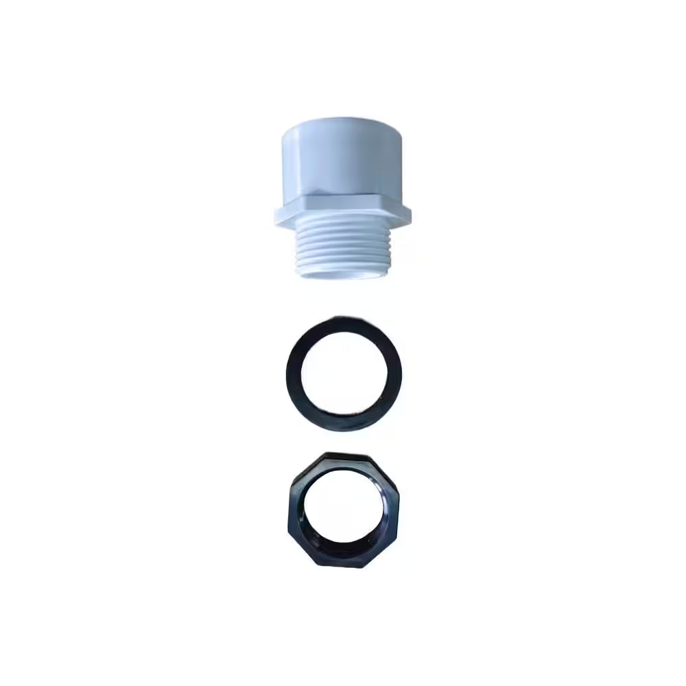 24 In. Plastic round Water Heater Drain Pan with PVC Fitting