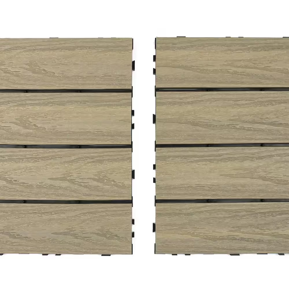 Ultrashield Naturale 1 Ft. X 3 Ft. Quick Deck Outdoor Composite Deck Tile in Roman Antique (15 Sq. Ft. per Box)
