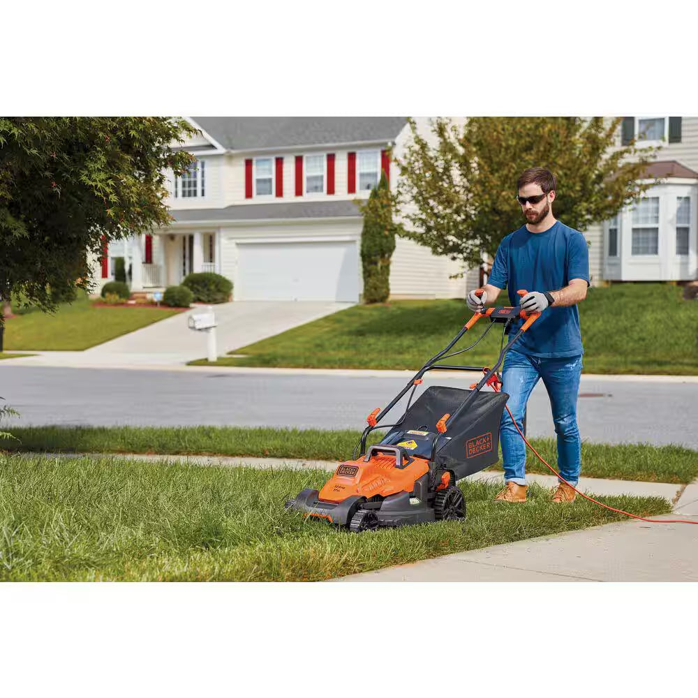 17 In. 12 AMP Corded Electric Walk behind Push Lawn Mower