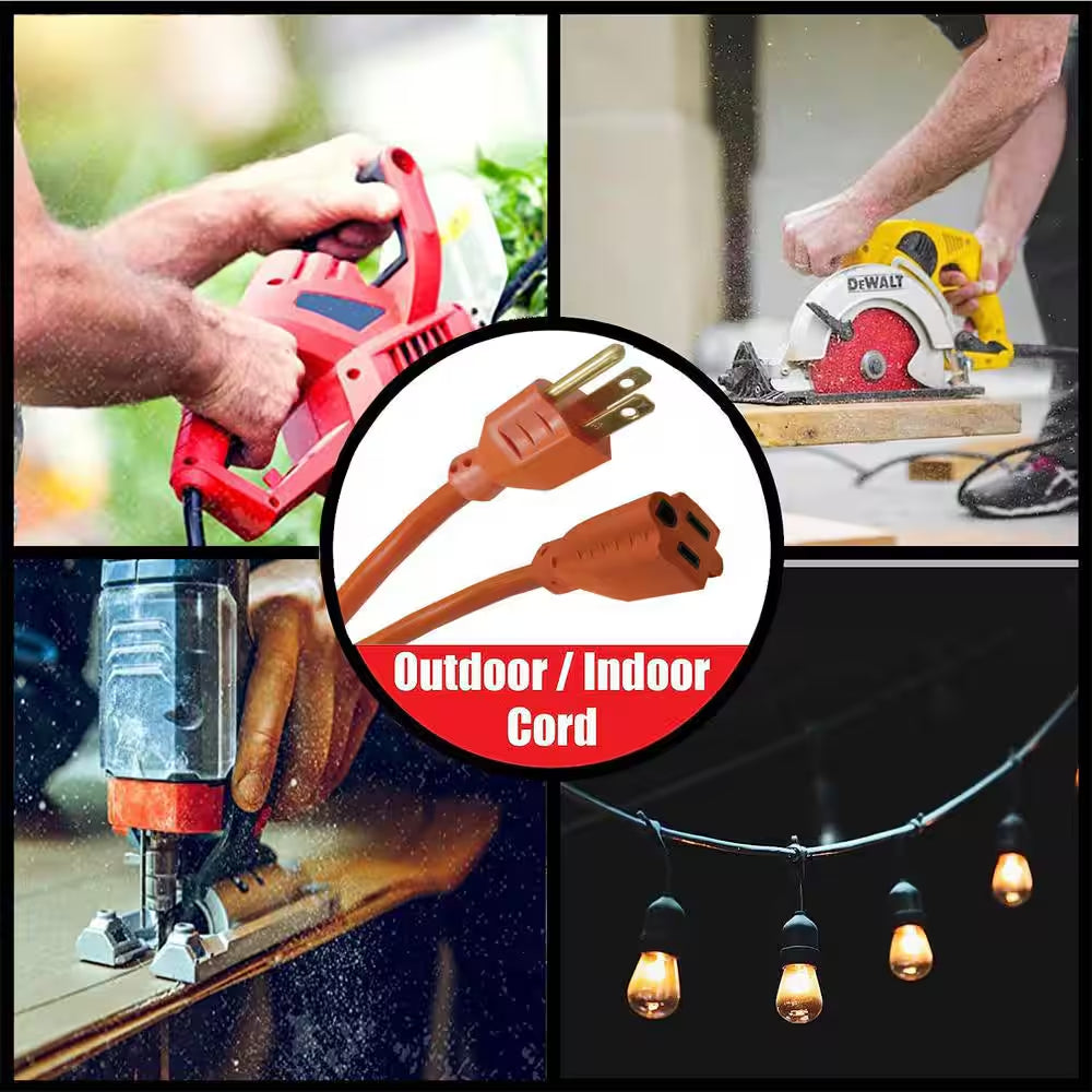 50 Ft. 16/3 Light Duty Indoor/Outdoor Extension Cord, Orange