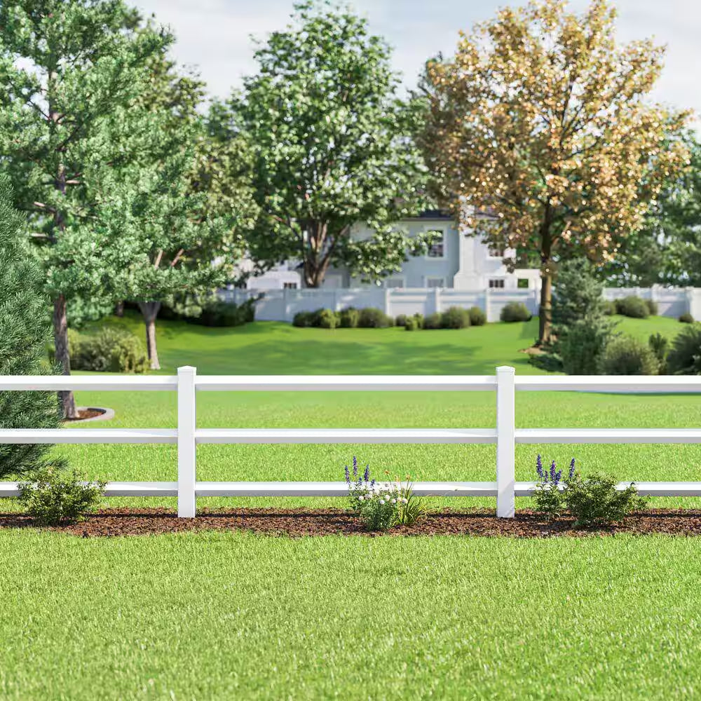 1-1/2 In. X 5-1/2 In. X 8 Ft. Vinyl Ranch Fence Rail