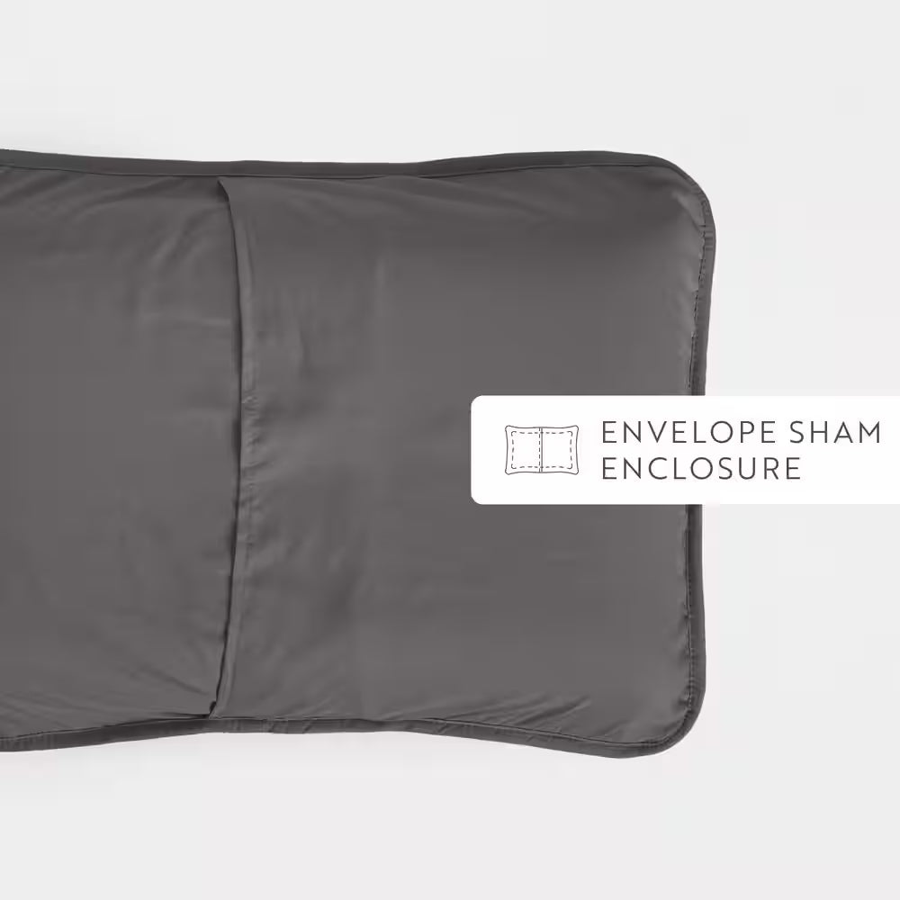 Square Gray Queen Performance Quilted Coverlet Set