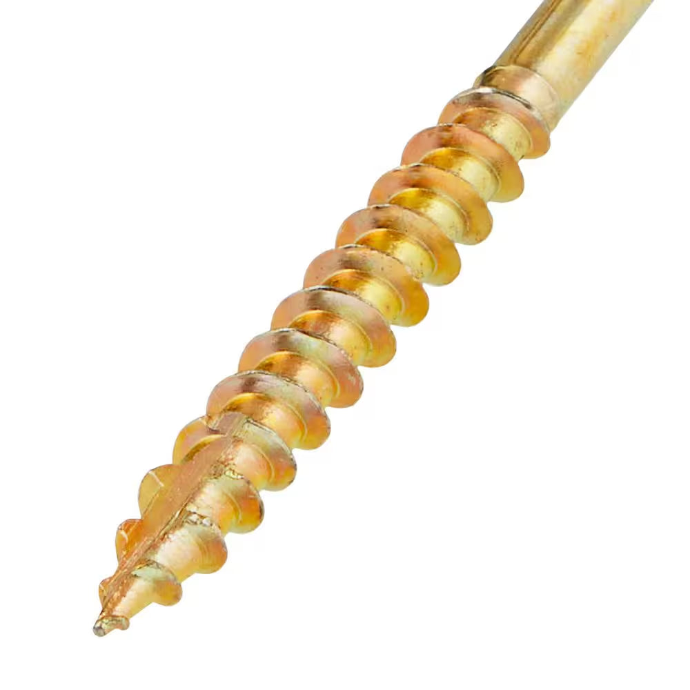 #9 X 3 In. Yellow Zinc Star Torx Drive Flat Head Wood Construction Screw (900-Piece)