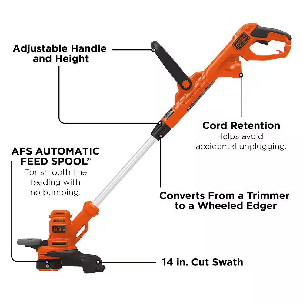 15 In. 10 AMP Corded Electric Walk behind Push Lawn Mower and 14 In. 6.5 Amp Corded 2-In-1 String Trimmer & Lawn Edger