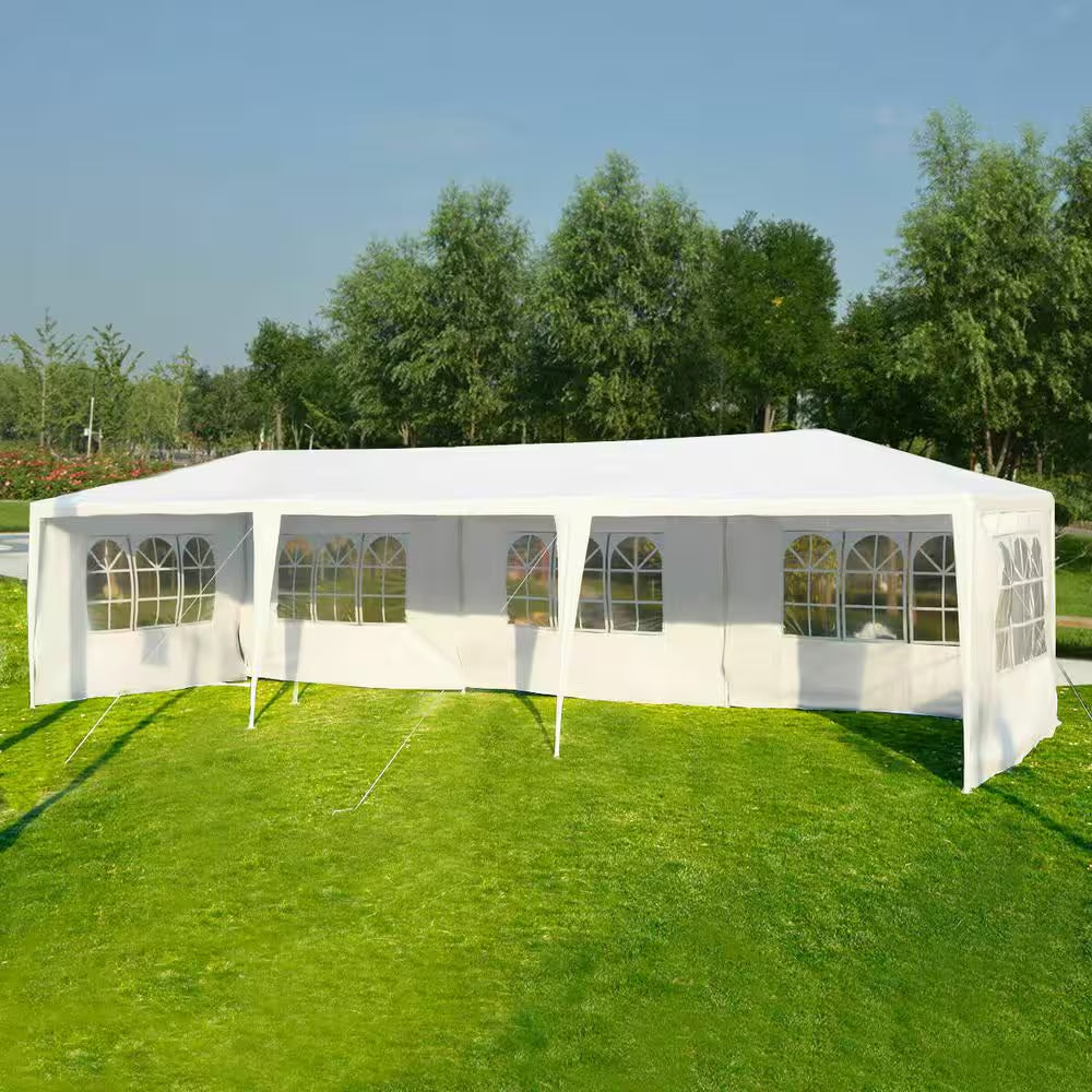 10 Ft. X 30 Ft. White Canopy Heavy-Duty Gazebo Pavilion Event Party Wedding Outdoor Patio Tent 5 Sidewall