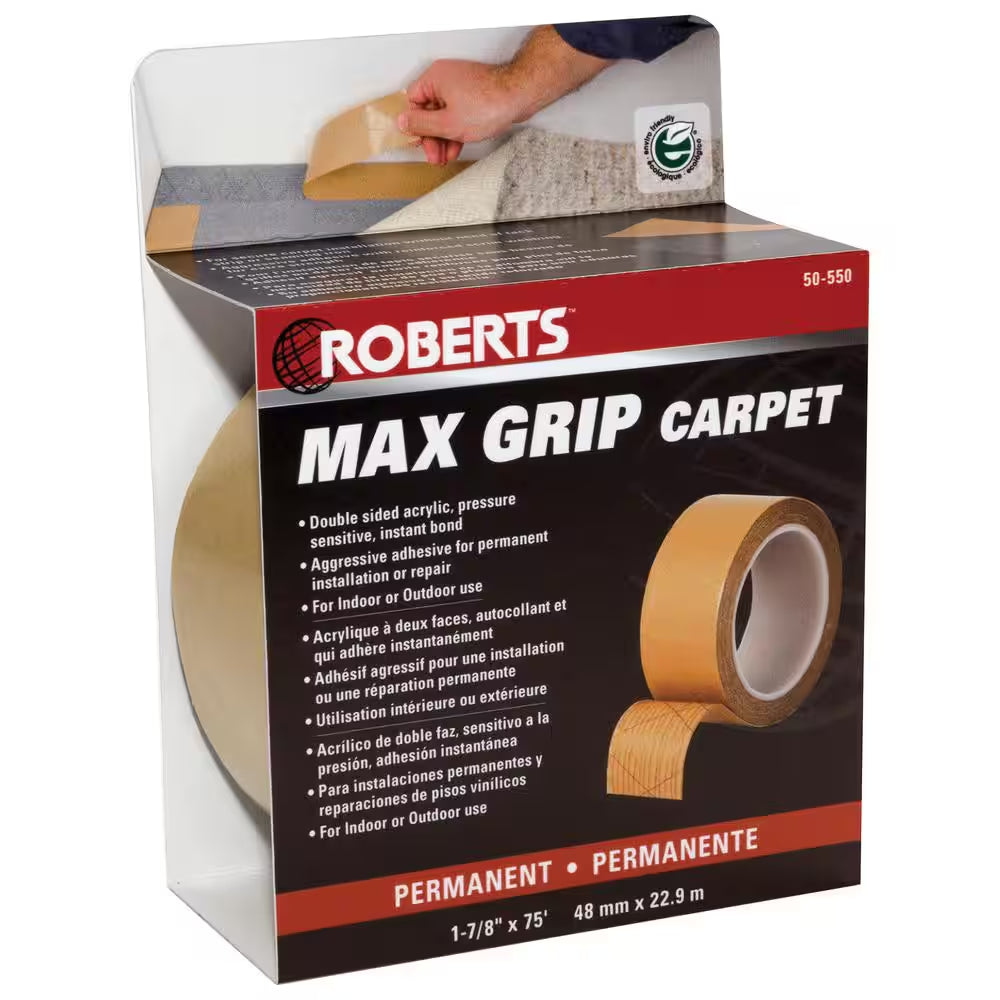 1-7/8 In. X 75 Ft. Roll of Max Grip Carpet Installation Tape