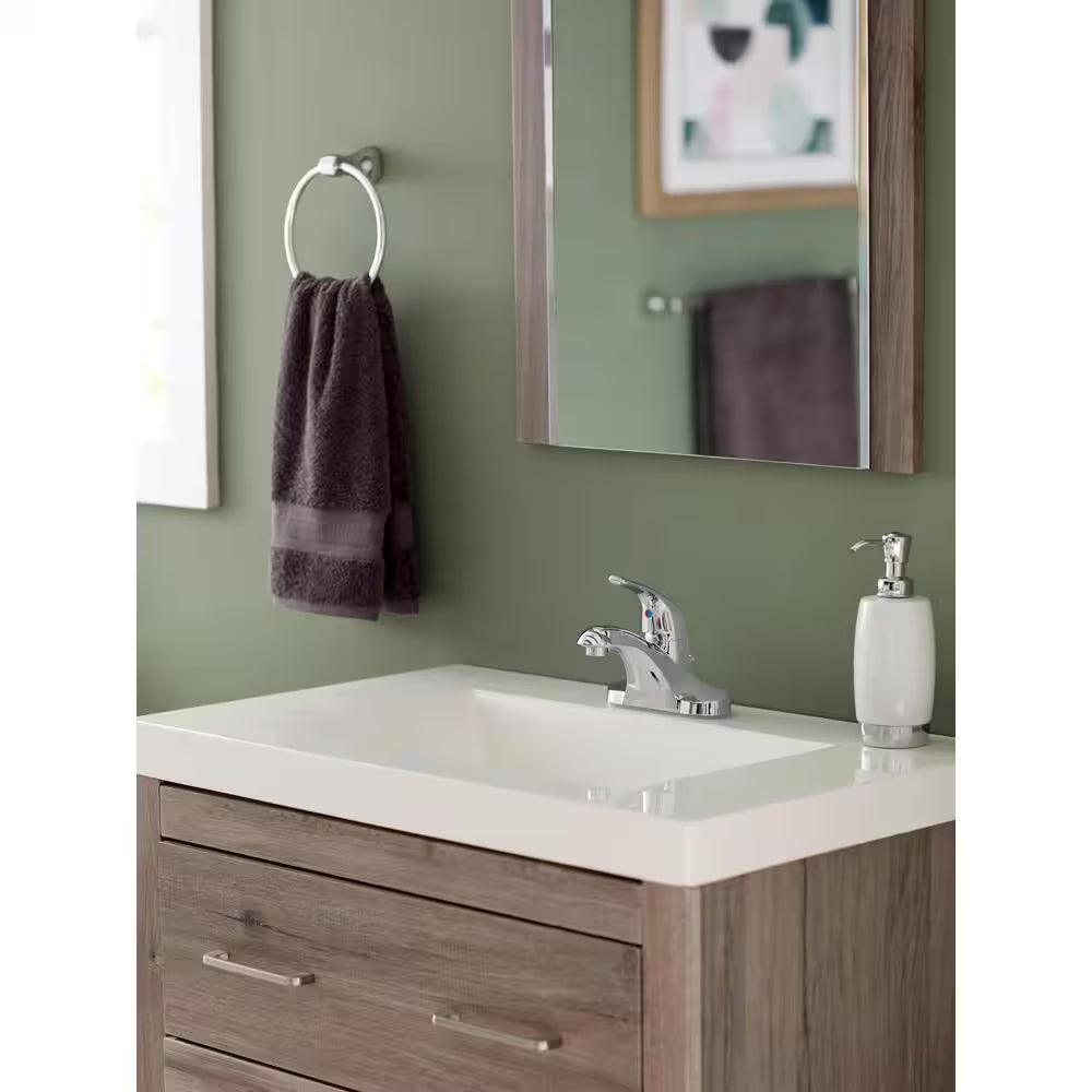 Foundations 4 In. Centerset Single-Handle Bathroom Faucet in Chrome