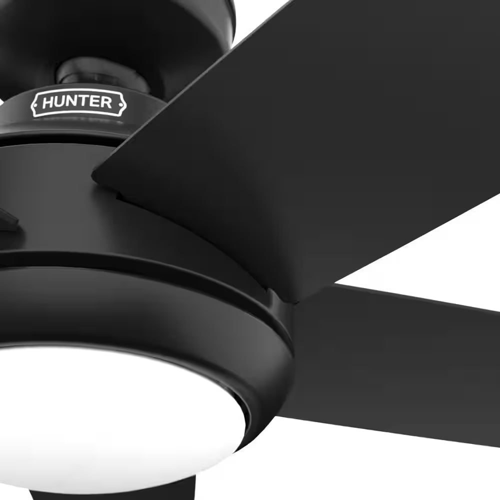 Zayden 52 In. Integrated LED Indoor Matte Black Ceiling Fan with Light Kit and Remote Included