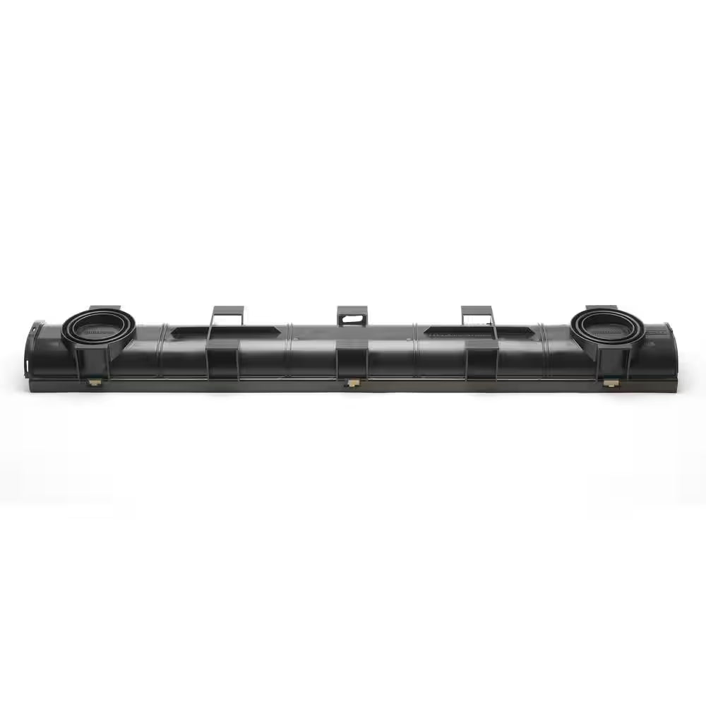 Compact Series 5.4 In. W X 3.2 In. D X 39.4 In. L Trench and Channel Drain with Black Grate