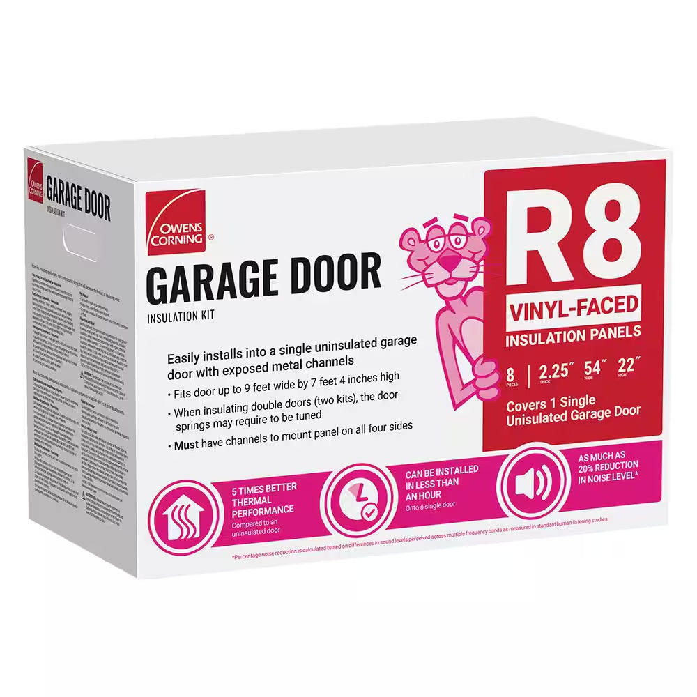 Garage Door Fiberglass Insulation Kit 22 In. X 54 In. (8-Panels)