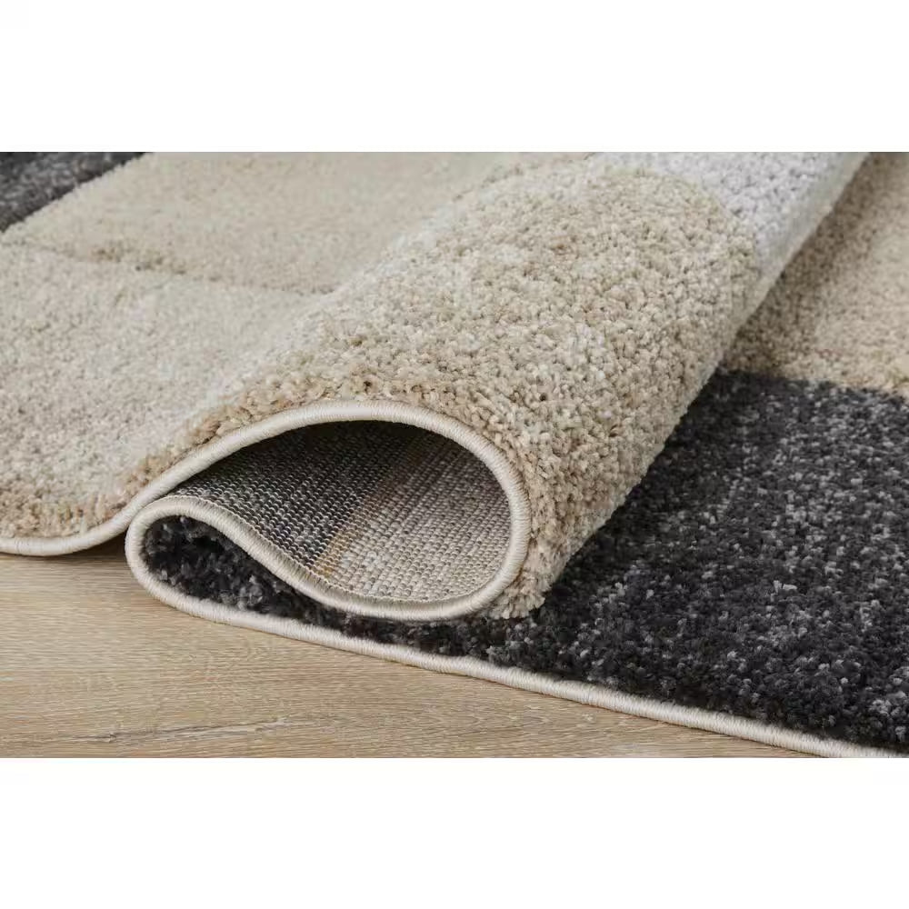 Square Multi-Colored 2 Ft. X 7 Ft. Geometric Runner Rug