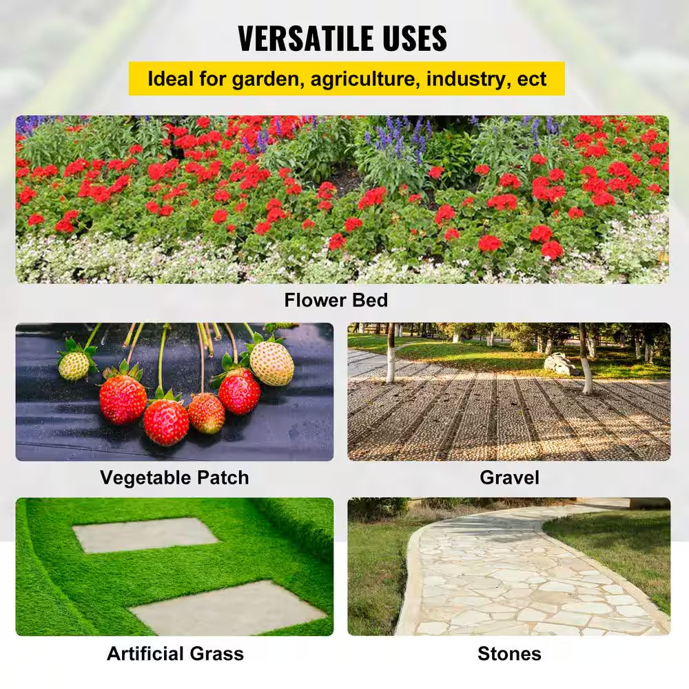 6 Ft. X 300 Ft. Premium Weed Barrier Fabric Heavy-Duty, Weed Barrier Landscape Fabric