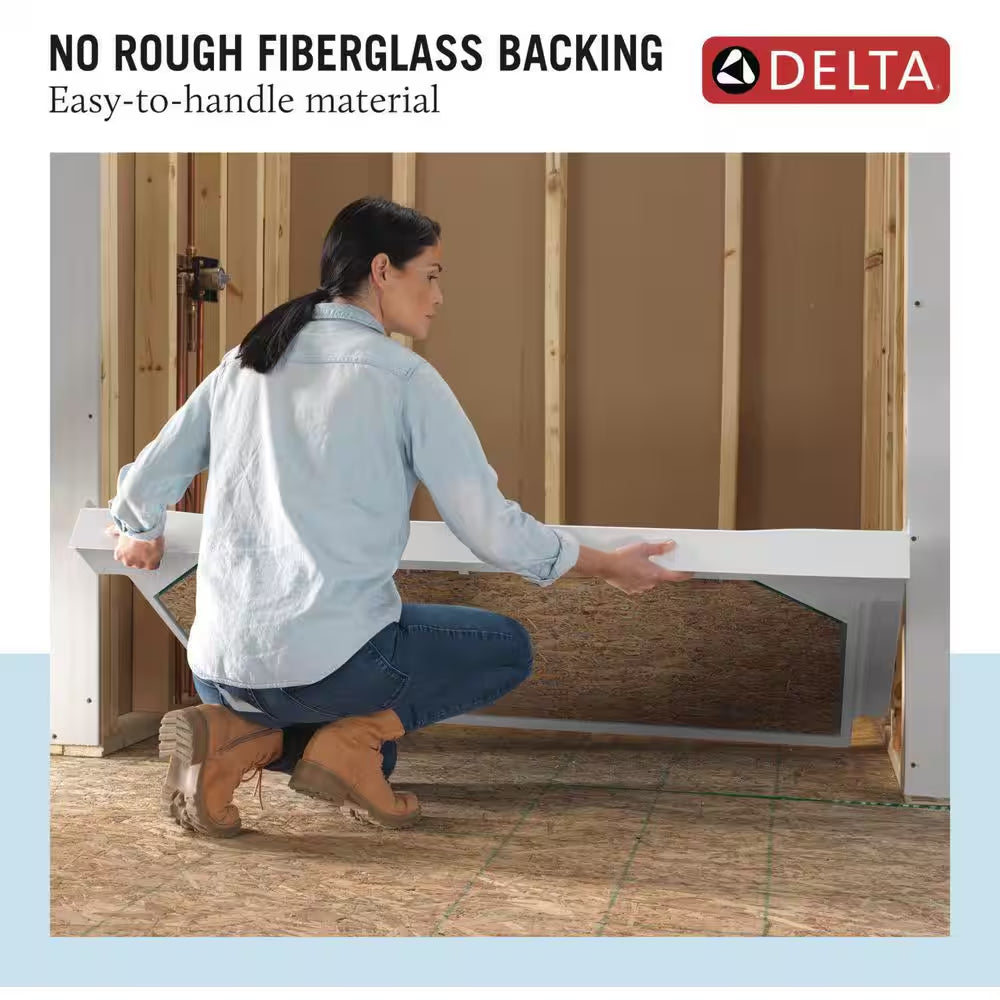 Classic 500 32 In. L X 32 In. W Alcove Shower Pan Base with Center Drain in High Gloss White