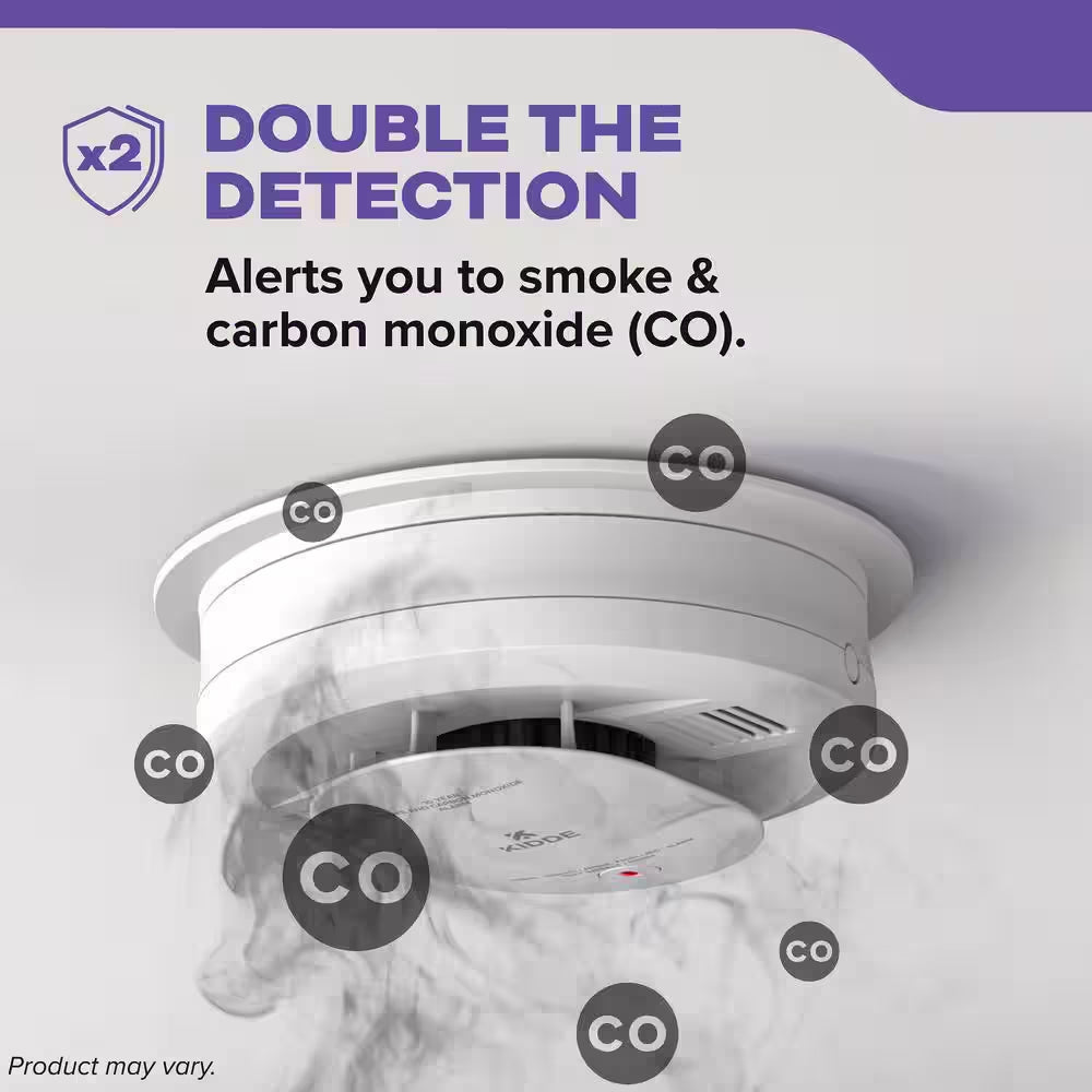 10-Year Battery and Hardwired Smoke and Carbon Monoxide Detector, Interconnectable and LED Warning Lights, 30CUA10