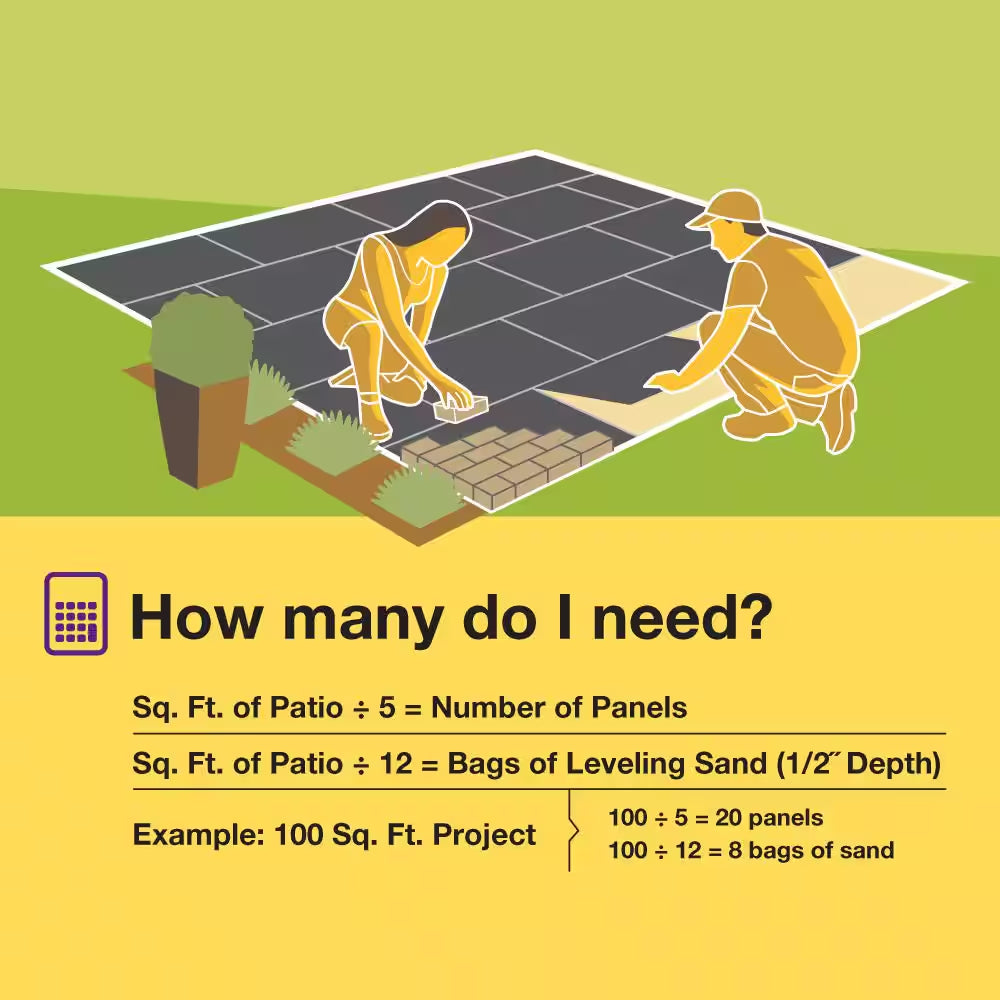 20.04 In. X 36 In. Black Brock Paver Base Panel