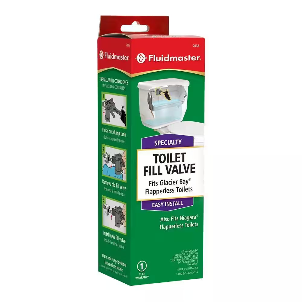 Specialty Toilet Fill Valve for Glacier Bay and Niagara Flapperless Toilets