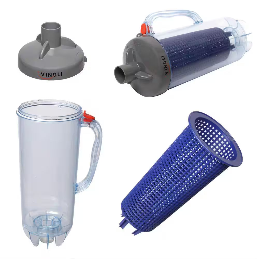 Leaf Canister with Plastic Mesh Basket Leaf Trap for Automatic Pool Vacuum Cleaner Sweeper