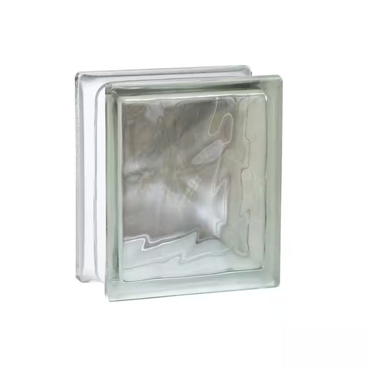 Nubio 4 In. Thick Series 6 In. X 8 In. X 4 In. (8-Pack) Wave Pattern Glass Block (Actual 5.75 X 7.75 X 3.88 In.)