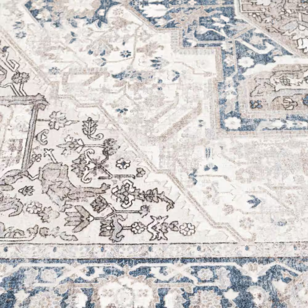 Silky Medallion Multi 2 Ft X 7 Ft Medallion Polyester Runner Rug