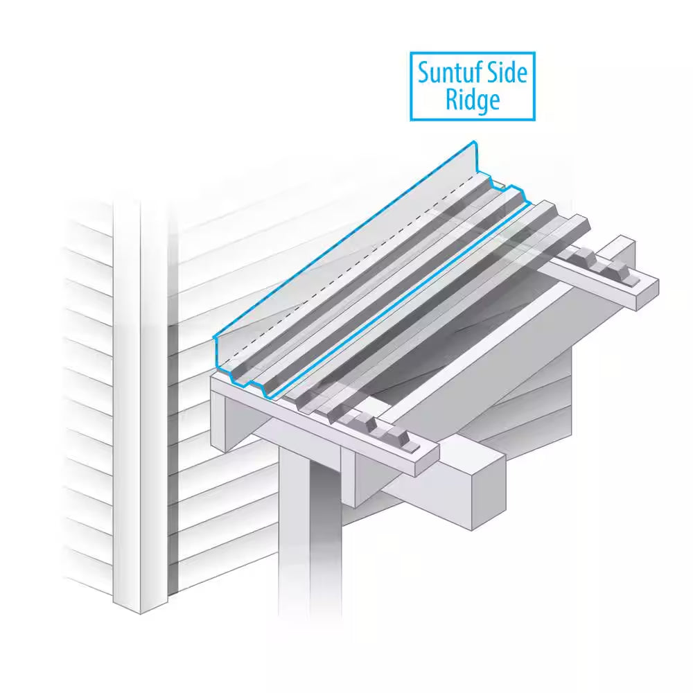 4 Ft. Polycarbonate Side Ridge Flashing in Clear