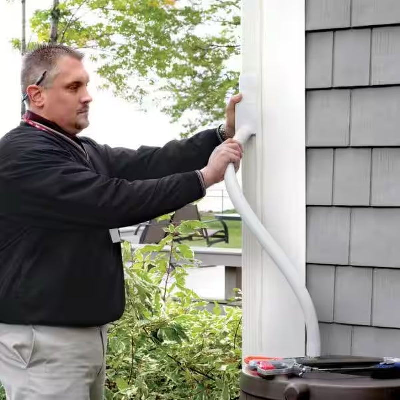 Mystic 2 In. X 3 In. White Rainwater Collection System