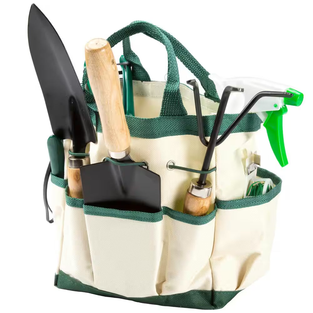 8.25 In. Garden Tool and Tote Set (8-Piece)