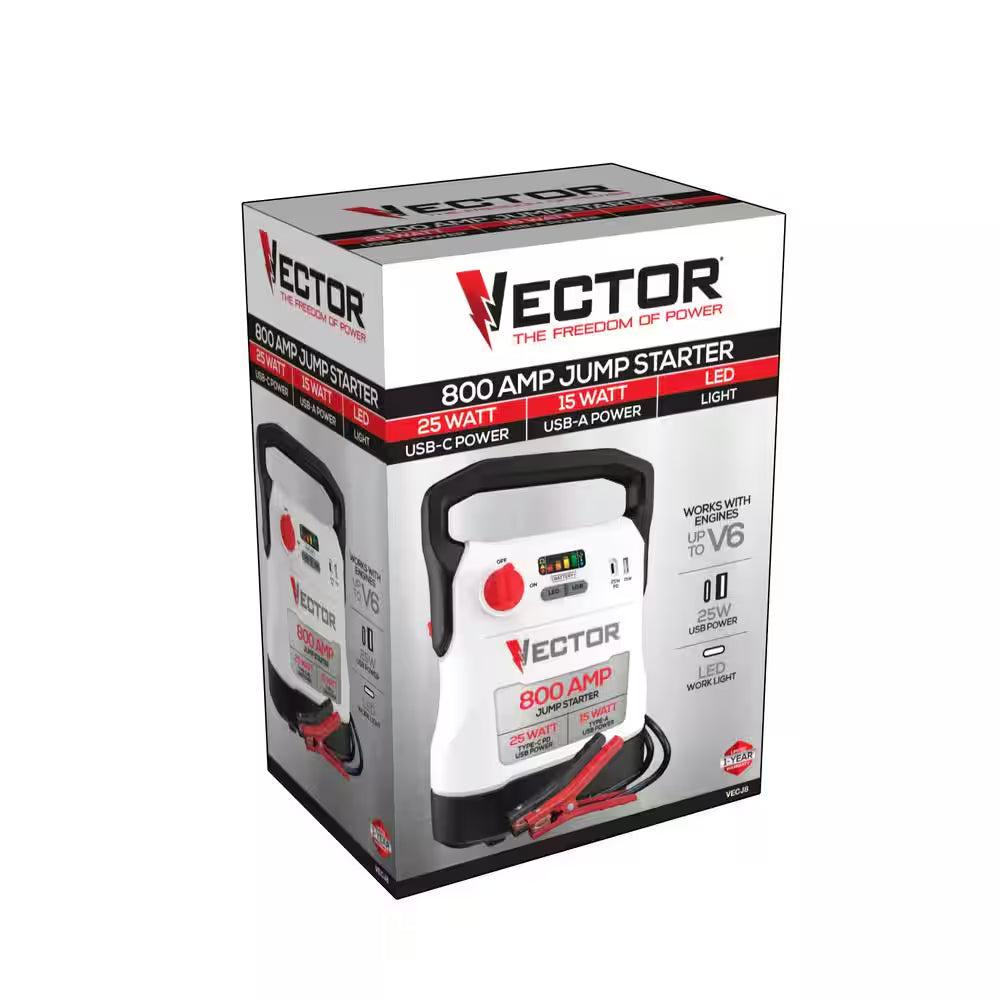 800 Amp Jump Starter with USB Power