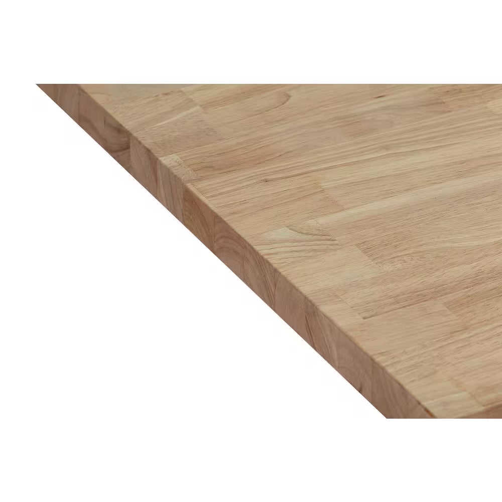 6 Ft. L X 25 In. D Unfinished Hevea Solid Wood Butcher Block Countertop with Standard Edge
