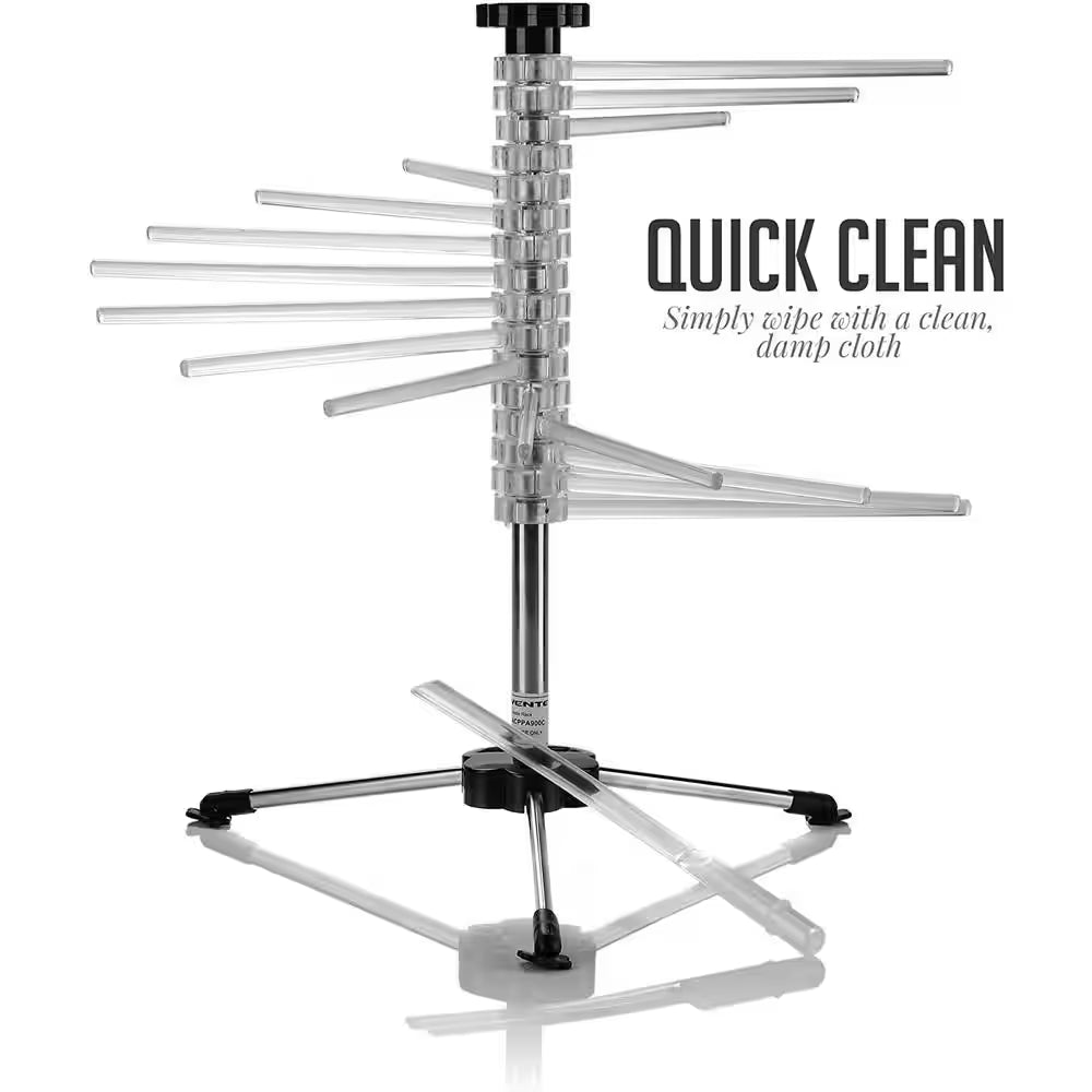 Bpa-Free Acrylic Spiral Drying Rack Wand, Pasta Maker Accessories, 3-Legged Sturdy Base (ACPPA900C)