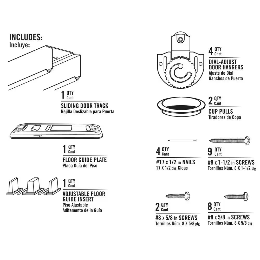 48 In. Steel Sliding Door Set
