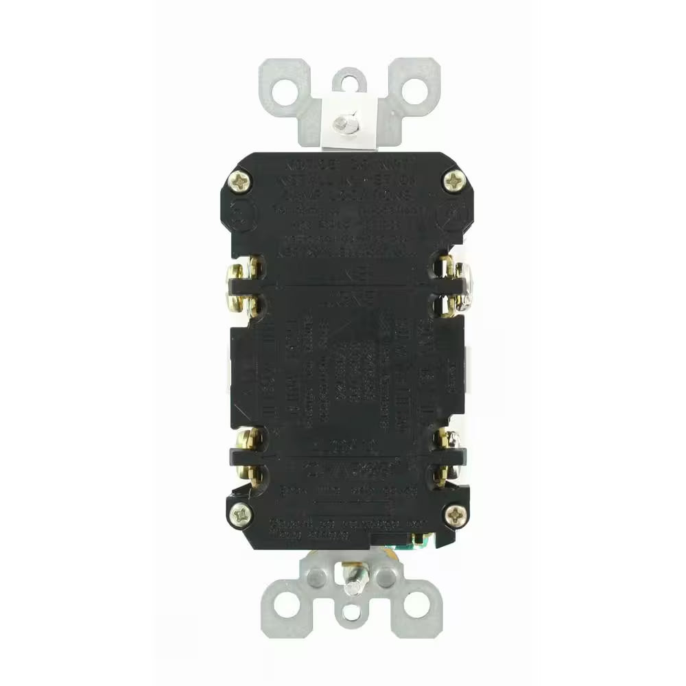 15 Amp Self-Test Smartlockpro Slim Duplex GFCI Outlet, White GFNT1-RW