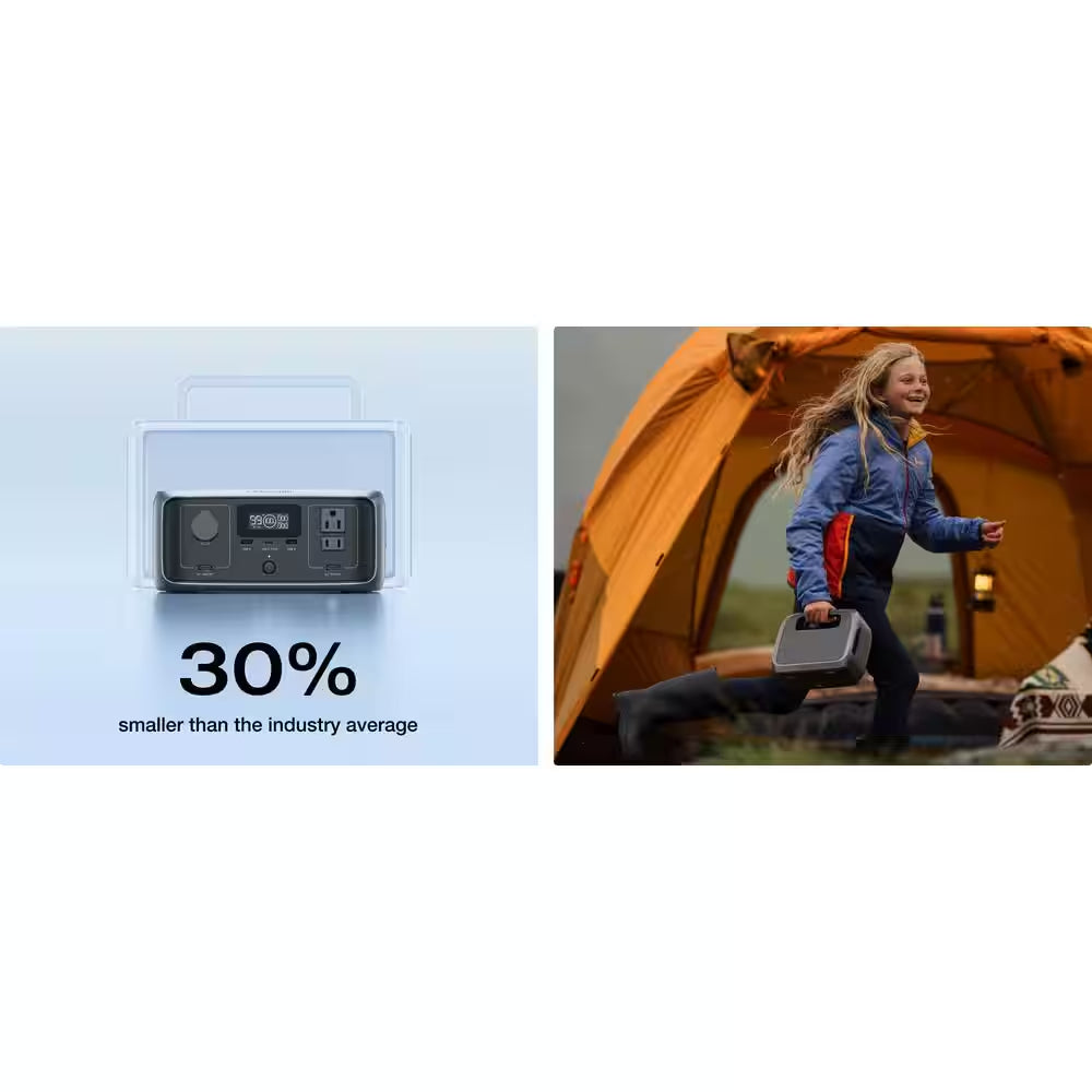 245 Wh River-3, 300-Watt Output, LFP Power Station, Home Backup, Camping, Push-Button Start Battery Generator