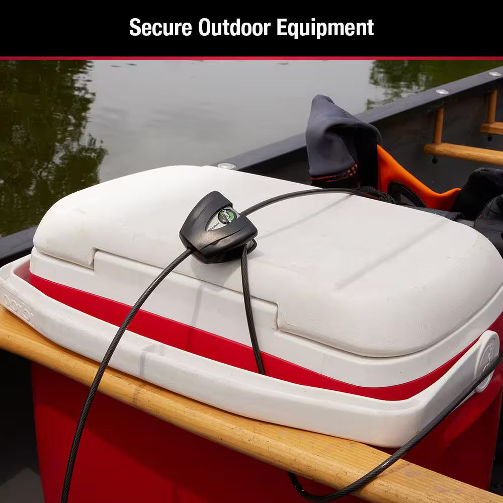 Cable Lock with Key, Adjustable to 6 Ft. Long