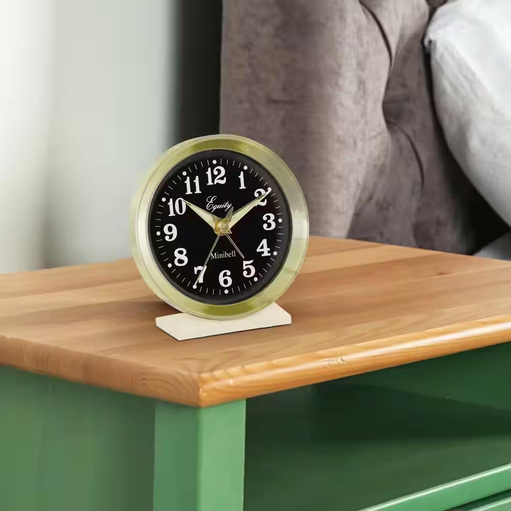 4 In. round Loud Bell Keywind Analog Alarm Clock