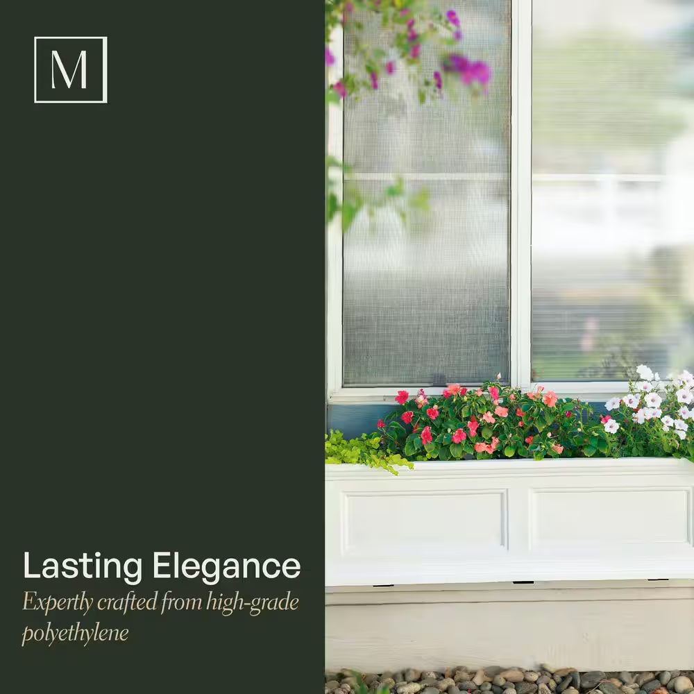 Fairfield 36 In. X 11 In. Self-Watering Espresso Polyethylene Window Box