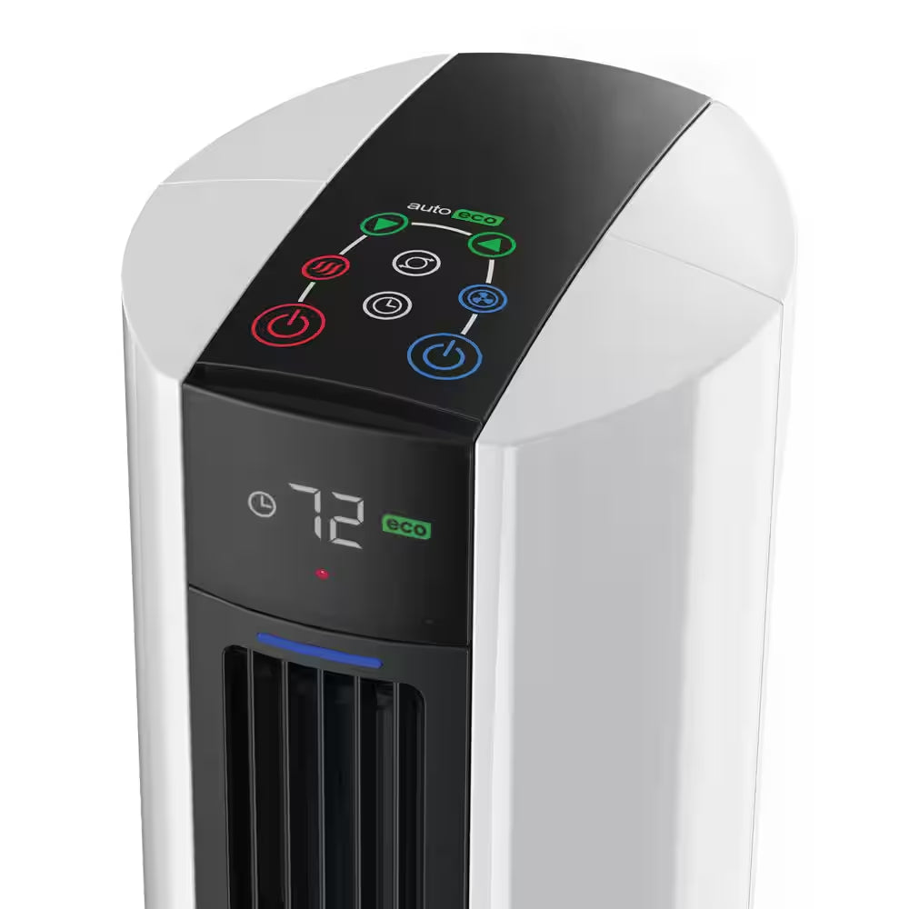 All Season 1500-Watt Electric Oscillating Space Heater and Fan Combo Tower with Remote Control