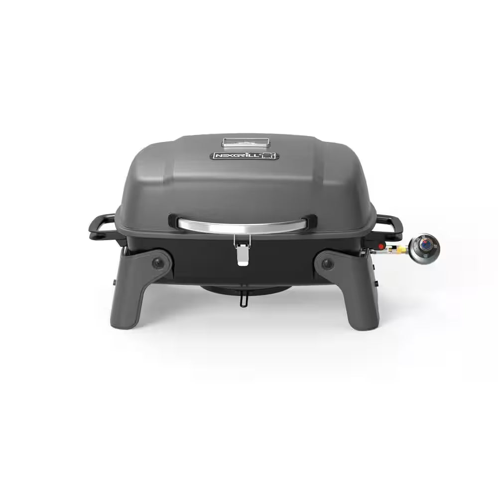 1-Burner Portable Propane Gas Table Top Grill in Black
